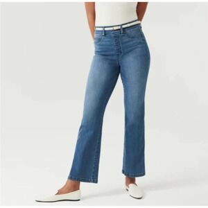 Spanx Women's Kick Flare Jeans Pull On in Vintage Indigo Size Large